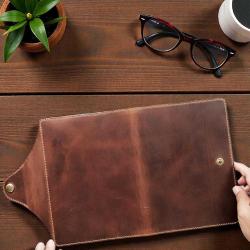 %100 El Yapımı Hakiki Deri A5 Defter/Ajanda Kılıfı Organizer