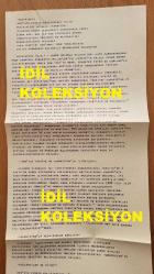 TÜRKİYE CUMHURİYETİ ESKİ DIŞİŞLERİ BAKANI VAHİT HALEFOĞLU'NUN ORİJİNAL AJANS-BASIN FOTOĞRAFI ve GÖRSELLE ALAKALI HABER METİNLERİ SETİ - FOTOĞRAF 18 x 12 cm EBADINDA - 2 ADET HABER METNİ SAYFALARININ BİRİ 69 cm DİĞERİ İSE 41 cm UZUNLUĞUNDADIR - 30 EYLÜL 1987 - VAHİT HALEFOĞLU, BİRLEŞMİŞ MİLLETLER GENEL SEKRETERİ GENERAL JAVIER PEREZ DE CUELLAR İLE AYNI KAREDE... NEW YORK'TAN SELİM ATALAY BİLDİRİYOR. TÜRKİYE ile YUNANİSTAN ARASINDAKİ KIBRIS SORUNU!.. YUNANİSTAN DIŞİŞLERİ BAKANI PAPULİAS, BİRLEŞMİŞ MİLLETLER GENEL KURULU'NDA. ABD'NİN KIBRIS KONUSUNDAKİ TAVRI!.. ROSANNE RIDGWAY, RAUF DENKTAŞ... ABD'NİN TÜRKİYE ve YUNANİSTAN'LA İLİŞKİLERİ. YUNANİSTAN'LA MÜZAKERELER BAŞLIYOR. GÖZLEMCİLER NE DİYOR? 29 MART BELGESİNDEN NEDEN BAHİS YOK? REAGAN'IN KONGREYE GÖNDERDİĞİ KIBRIS RAPORU. VAHİT HALEFOĞLU'NUN ABD DIŞİŞLERİ BAKANI GEORGE SHULTZ'LA NEW YORK'TA YAPTIĞI GÖRÜŞME