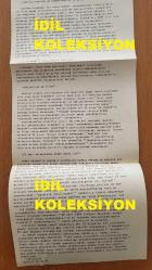 TÜRKİYE CUMHURİYETİ ESKİ DIŞİŞLERİ BAKANI VAHİT HALEFOĞLU'NUN ORİJİNAL AJANS-BASIN FOTOĞRAFI ve GÖRSELLE ALAKALI HABER METİNLERİ SETİ - FOTOĞRAF 18 x 12 cm EBADINDA - 2 ADET HABER METNİ SAYFALARININ BİRİ 69 cm DİĞERİ İSE 41 cm UZUNLUĞUNDADIR - 30 EYLÜL 1987 - VAHİT HALEFOĞLU, BİRLEŞMİŞ MİLLETLER GENEL SEKRETERİ GENERAL JAVIER PEREZ DE CUELLAR İLE AYNI KAREDE... NEW YORK'TAN SELİM ATALAY BİLDİRİYOR. TÜRKİYE ile YUNANİSTAN ARASINDAKİ KIBRIS SORUNU!.. YUNANİSTAN DIŞİŞLERİ BAKANI PAPULİAS, BİRLEŞMİŞ MİLLETLER GENEL KURULU'NDA. ABD'NİN KIBRIS KONUSUNDAKİ TAVRI!.. ROSANNE RIDGWAY, RAUF DENKTAŞ... ABD'NİN TÜRKİYE ve YUNANİSTAN'LA İLİŞKİLERİ. YUNANİSTAN'LA MÜZAKERELER BAŞLIYOR. GÖZLEMCİLER NE DİYOR? 29 MART BELGESİNDEN NEDEN BAHİS YOK? REAGAN'IN KONGREYE GÖNDERDİĞİ KIBRIS RAPORU. VAHİT HALEFOĞLU'NUN ABD DIŞİŞLERİ BAKANI GEORGE SHULTZ'LA NEW YORK'TA YAPTIĞI GÖRÜŞME