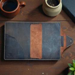 %100 El Yapımı Hakiki Deri A5 Defter/Ajanda Kılıfı Organizer