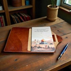 %100 El Yapımı Hakiki Deri A5 Defter/Ajanda Kılıfı Organizer