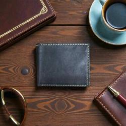 %100 El Yapımı İSTANBUL Klasik Deri Erkek Cüzdanı / Baba Cüzdanı - Koyu Kahve
