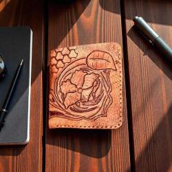 FLORIDA Premium İşlemeli %100 El Yapımı Hakiki Deri Cüzdan