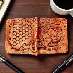 FLORIDA Premium İşlemeli %100 El Yapımı Hakiki Deri Cüzdan