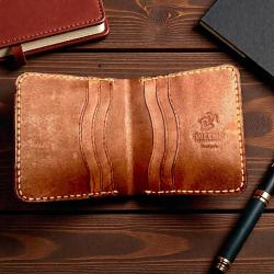 FLORIDA Premium İşlemeli %100 El Yapımı Hakiki Deri Cüzdan