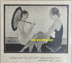 Osmanlıca Akbaba Mizah Dergisi-Gazetesi, Orijinal Dönem Basım, (Ottoman Magazine-Newspaper) - 22 Ağustos 1927 - Sayı: 490 - Karikatür: Halk Fırkası, İntihabat Meydanında Tek Başına Yarış Ediyor... 