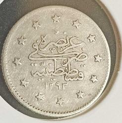 Abdülhamid 1293/29 2 Kuruş gümüş