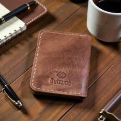 BERLIN %100 El Yapımı Desenli Hakiki Deri Kartlık