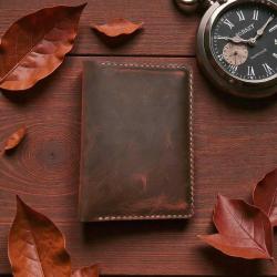 %100 El Yapımı PRAG Hakiki Deri Pasaport Cüzdanı Organizer