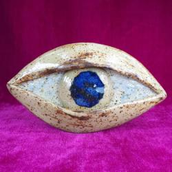 EL YAPIMI SERAMİK GÖZ FORMLU KORUYUCU NAZARLIK DUVAR SÜSÜ