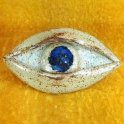 EL YAPIMI SERAMİK GÖZ FORMLU KORUYUCU NAZARLIK DUVAR SÜSÜ