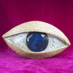 EL YAPIMI SERAMİK GÖZ FORMLU KORUYUCU NAZARLIK DUVAR SÜSÜ 2