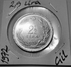 707// 2,5 Lira 1972 çil