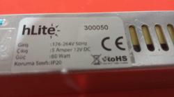 HLITE 12V 5A 60W Fansız Adaptör Güç Kaynağı Trafo (Sorunsuz , Kaliteli , İkinci El)