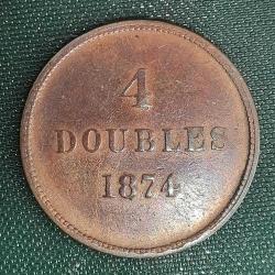 GUERNSEY  1874   4  DOUBLES