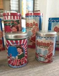 Vintage teneke kutu set