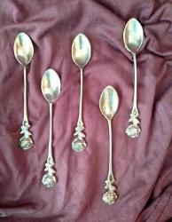 Gümüş kaplama çay kaşığı