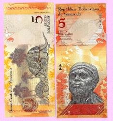 VENEZUELA 5 BOLIVAR 2014 UNC ÇİL