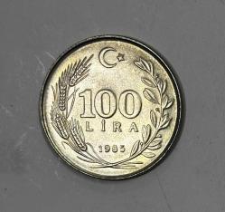 1985 100 Lira Bakır-Nikel Çil Kondisyonda Koleksiyonluk Madeni Para