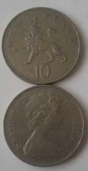 İNGİLTERE 1975 10 PENCE