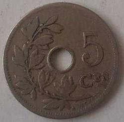 BELÇİKA 1905 5 CENTİM