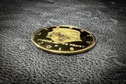 ALTIN KAPLAMA YENİ YAPIM MADENİ PARA TRUMP 15