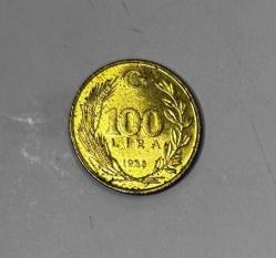1988 100 Lira Pirinç Çil Kondisyonda Koleksiyonluk Madeni Para