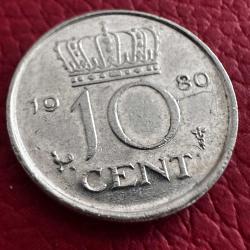 Hollanda 10 Cent 1980