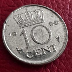 Hollanda 10 Cent 1980