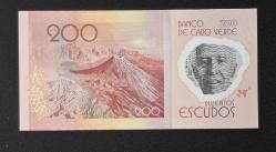 Cape Verde 200 Escudos 2014 ÇİL POLİMER KAĞIT PARA