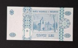 Moldova 5 Leu 2013 ÇİL KAĞIT PARA