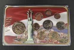 Letonya1-2-5-10-20-50 Eurocent 1-2 Euro 2014 Madeni Para Seti (MADALYALI)