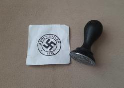 İKİNCİ DÜNYA SAVAŞI ALMANYA - NAZİ ADOLF HİTLER ASKERİ MÜHÜR - ROZET - MADALYA C3839