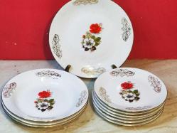 19728-MUHTEŞEM GÜZELLİKDE BAVARIA KRONESTER DAMGALI YEMEK TAKIMI***KUSURSUZDURLAR***