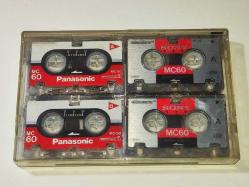 19723-2 ADET PANASONIC MC 60 + 2 ADET SONY MC 60 MİNİK SES KAYIT KASETİ
