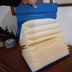 Akordiyon Dosya Mavi,Vintage