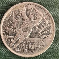 KANADA  2009  25 CENT  HATIRA Erkekler Buz Hokeyi Altın Madalyası, Salt Lake City 2002