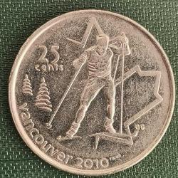 KANADA  2009    25 CENT   HATIRA XXI Kış Olimpiyat Oyunları, Vancouver 2010 - Kros Kayağı