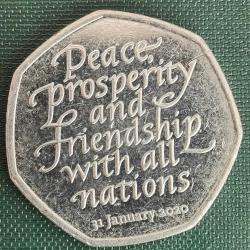 İNGİLTERE   2020    50  PENCE   HATIRA   Brexit