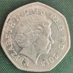 İNGİLTERE   2013    50  PENCE   HATIRA 100. Yıldönümü - Christopher Ironside'ın Doğumu