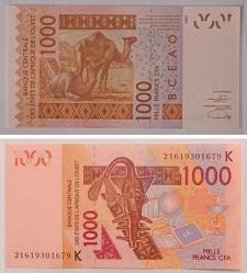 BATI AFRİKA 1000 FRANK ÇİL