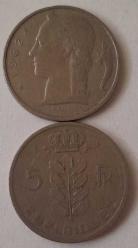 BELÇİKA 1962 5 FRANK