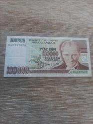 YÜZ BİN (100000) TÜRK LİRASI KAĞIT PARA