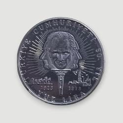 100 LİRA 1973 - T.C'nin 50. Kuruluş Yılı - ÇİL/MS65