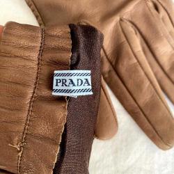 Vintage PRADA İtalya Kuzu Derisi Bayan Deri Eldiveni