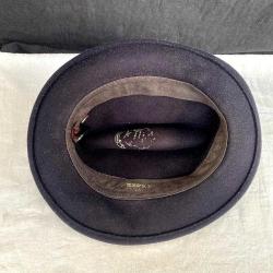 Vintage İtalyan Mürdüm Yün Fedora Şapka