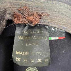 Vintage İtalyan Mürdüm Yün Fedora Şapka