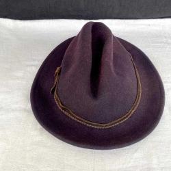 Vintage İtalyan Mürdüm Yün Fedora Şapka