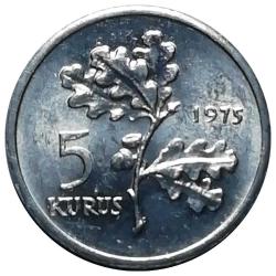 1975 Yılı 5 Kuruş FAO Aile Planlaması ÇİL (+)