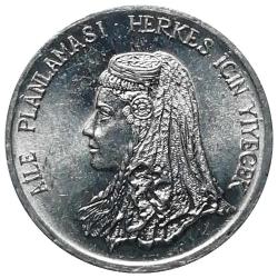 1975 Yılı 5 Kuruş FAO Aile Planlaması ÇİL (+)